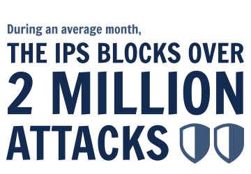 During an average month, The IPS blocks over 2 million stats.