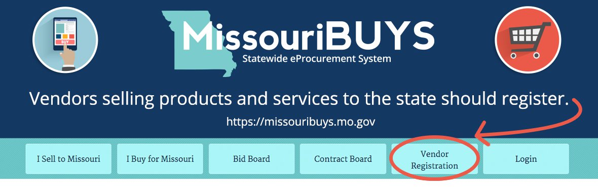 MissouriBUYS - Vendors selling products and services to the state should register at missouribuys.mo.gov.