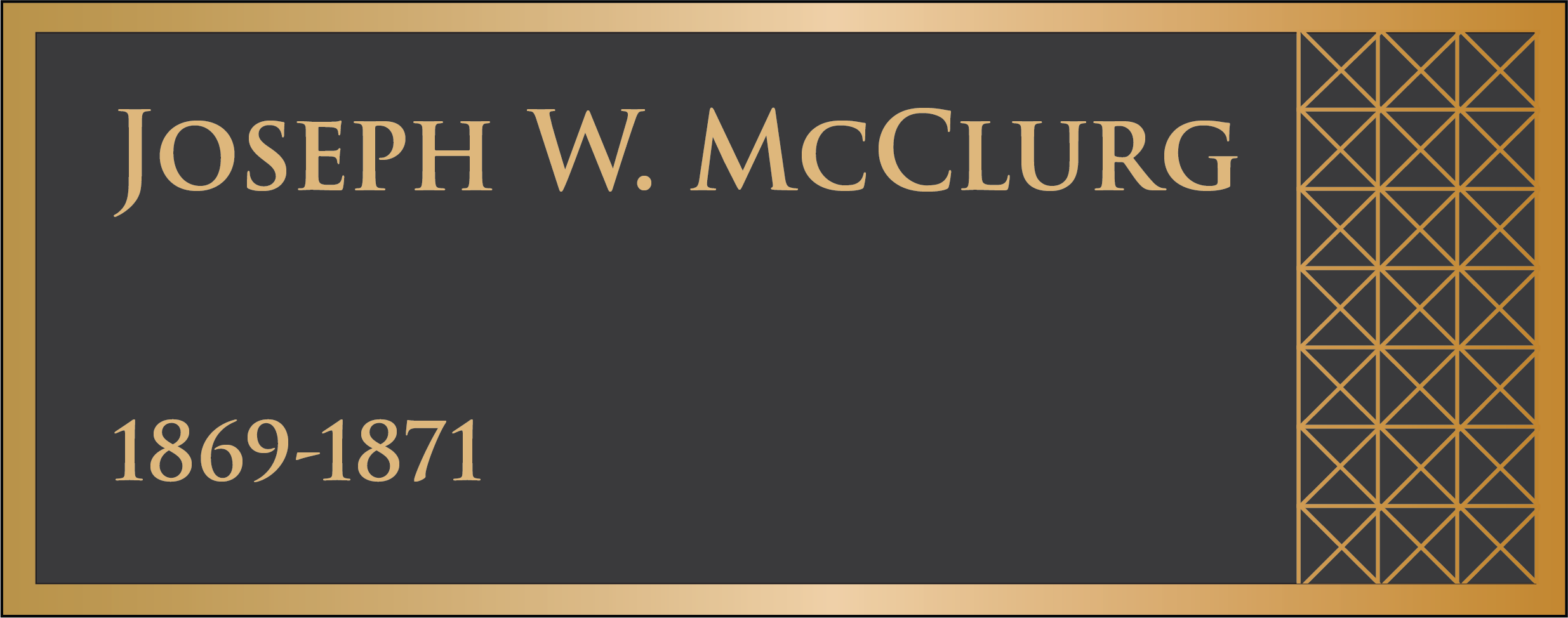 19th Governor, Joseph Washington McClurg