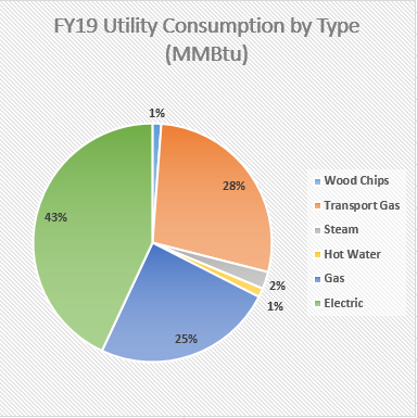 FY 19 Utility Consumption Chart