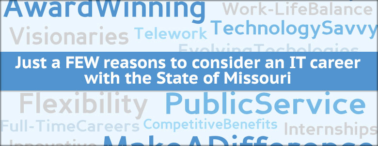 Just a few reasons to consider a job with state of Missouri IT
