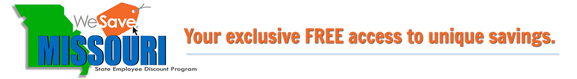 WeSave Missouri - Your exclusive FREE access to unique savings.